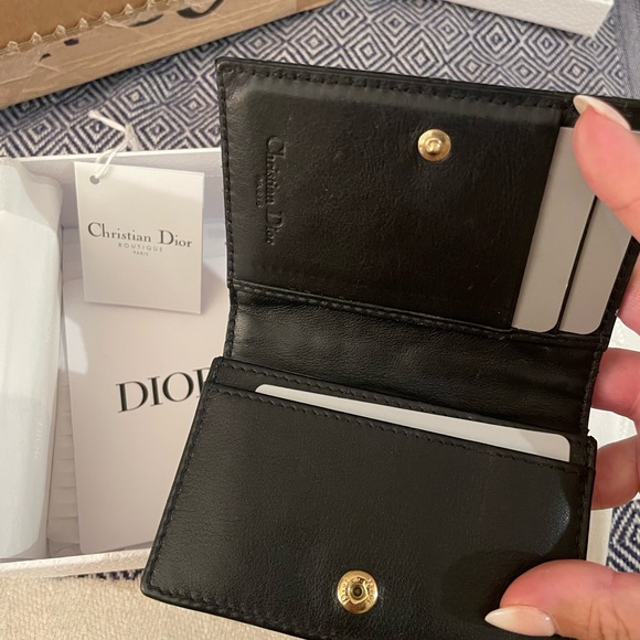 Lady Dior Flap Card Holder - Black Patent Cannage Calfskin W TAGS AND OG PACKAGE - Picture 2 of 12